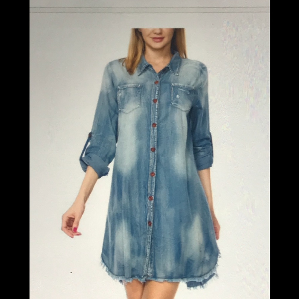 Boutique: denim shirt dress. NWT